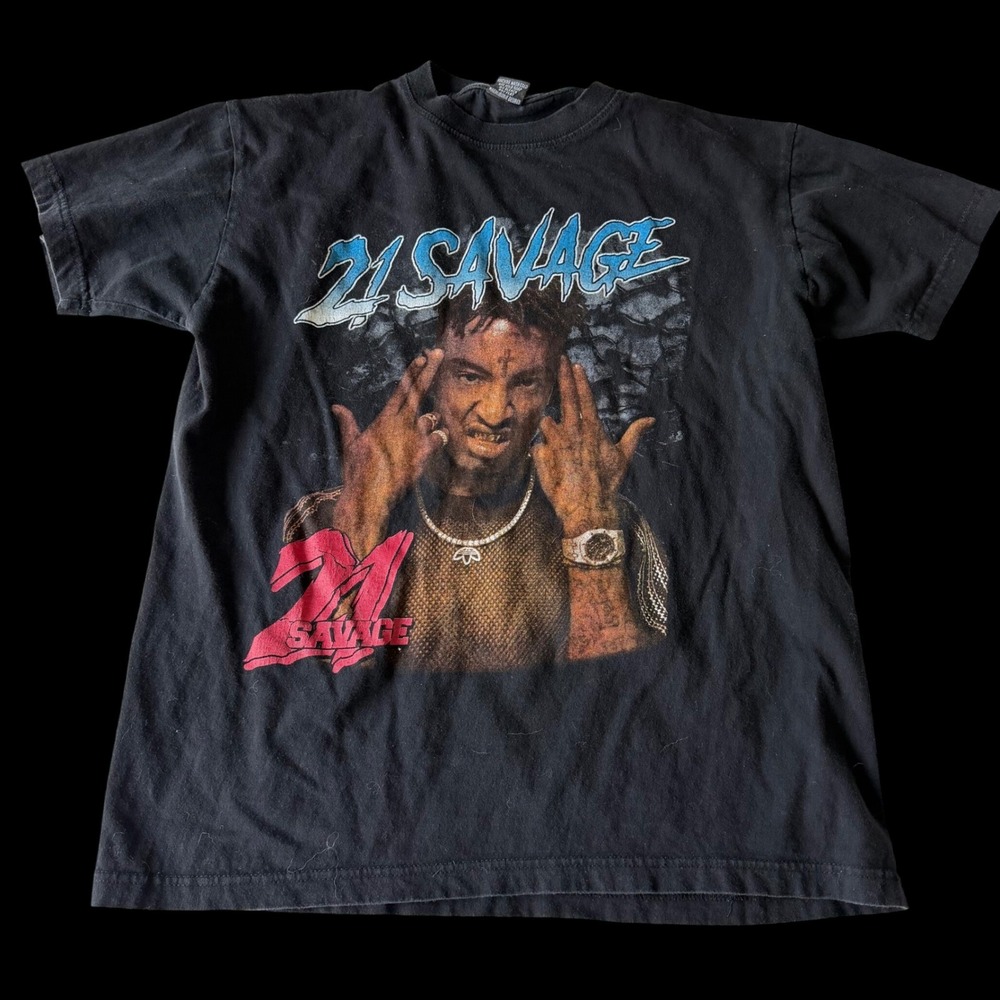 21 Savage American Dream Tour 2024 T-Shirt Mens Large Black JID Concert‎